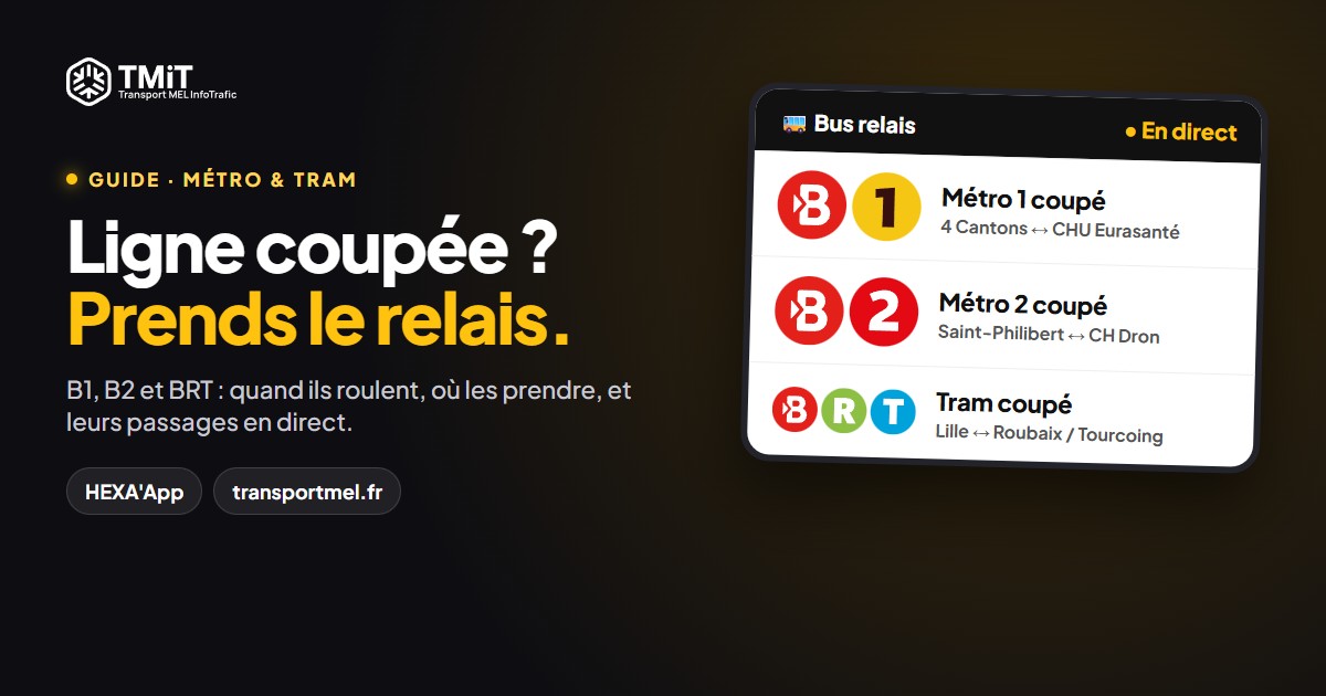 Métro ou tram coupé ? Les bus relais B1, B2 et BRT, mode d'emploi