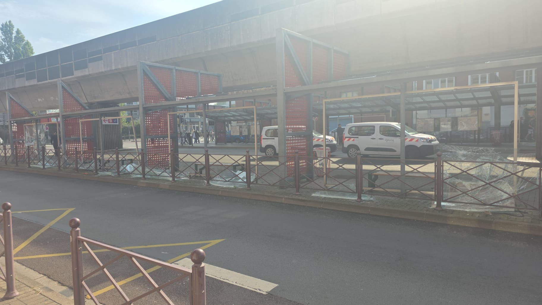 Abords d'un lycée lillois lors des blocages